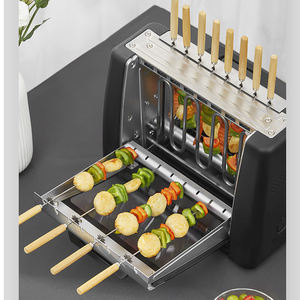 Barbecue sans fumée, brochettes rotatives automatiques, rôtissoire électrique de table avec 16 brochettes - Product Image 4