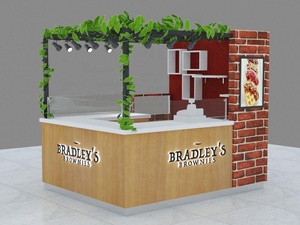 ซุ้มขายอาหารขนาดเล็ก 2.5x2 เมตร พร้อมหลังคา เคาน์เตอร์บาร์ขนาดเล็กสำหรับขาย - Product Image 2