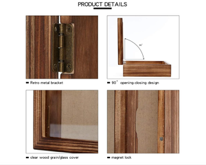 Boîte à souvenirs murale en bois massif encastrée pour la décoration créative <span class=keywords><strong>de</strong></span> photos <span class=keywords><strong>de</strong></span> famille et <span class=keywords><strong>de</strong></span> souvenirs. - Product Image 3