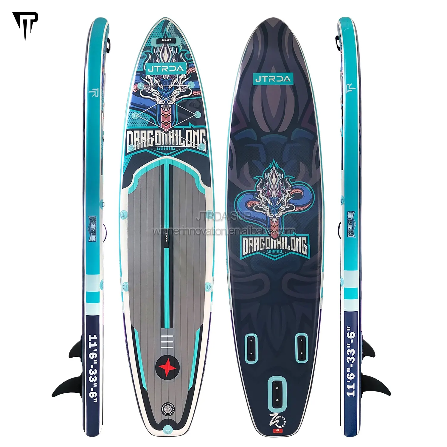 JTRDA 11.6 Einlagendesign Loong chinesische Herstellung neues Drop-Stitch-Surfbrett aufblasbares SUP-Touring-Stand-Up-Paddle-Board