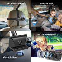Monitor Portátil para Automóvil Podofo, Pantalla IPS de 3.97\"/5\", Monitor para Bebés, Cámara para Reposacabezas de Automóvil, Compatible con CarPlay/Android Auto/BT, Venta al por Mayor OEM