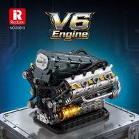 Reobrix 33013 2026 Nuevo Modelo Deportivo de Motor V6 MOC, Juguetes Educativos DIY para Niños, Regalo para Niños, 1268 Piezas, Juego de Bloques de Construcción