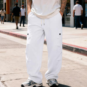 Pantalons d'hiver pour hommes Source Factory : Joggers en sergé Hip Hop High-Street, Pantalons de survêtement décontractés à jambes larges et <span class=keywords><strong>pli</strong></span>és à la française - Product Image 3