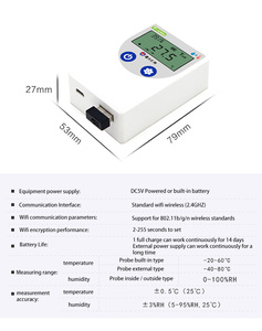 Entrepôt pharmacies réfrigérateur mini capteur de courant enregistreur de données wifi numérique capteur de courant - Product Image 6