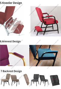 Muebles de Iglesia y Teatro al por Mayor, Sillas de Iglesia Acolchadas de Diseño Moderno, Cómodas y Apilables - Product Image 6