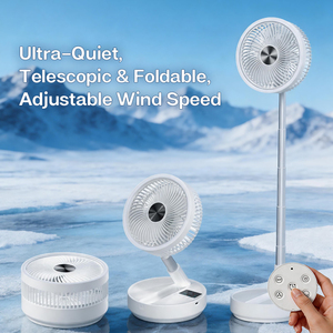 8 Inch Portable Rechargeable Table <b>Fan</b> with Light Remote Control Adjustable Oscillation Air Circulator for Home Office - Product Image 6