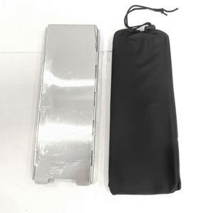 Portable Camping Stove Windscreen Shield Lightweight Aluminum Foldable Wind Guard for Outdoor Cooking & <b>Backpacking</b> - Includes - Product Image 2