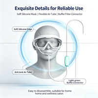 Nouveau style – Masque oculaire portable 2-en-1 absorbant l'hydrogène avec tube en silicone souple pour usage domestique, extérieur, automobile et bureau
