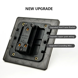 Retro LEVER Matte đen cổ điển thép không gỉ Bảng điều chỉnh chuyển đổi ánh sáng Tường chuyển đổi Châu Âu pháp USB ổ cắm tường Thiết bị chuyển mạch 220V - Product Image 5