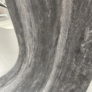 MCM Ligne en forme de X de style moderne imprimée en 3D pierre douce <span class=keywords><strong>gris</strong></span> clair nouveau design décoration murale en pierre flexible pour hôtels vente en gros - Product Image 3