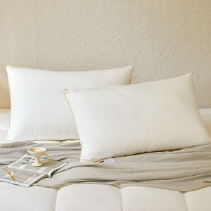 Feather Velvet Sleeping <b>Pillow</b> 5.1-10cm <b>White</b> <b>Fluffy</b> Washable For All Seasons Adult Use - Product Image 2