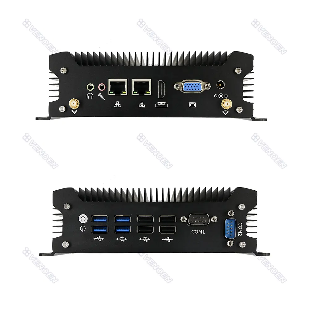 Fanless Mini PC 8*USB Int el Core i7 4578U i5 7287U 4278U i3 6157U ITX Industrial Rugged Computer RS232 HD Ml VGA Win 10 Linux