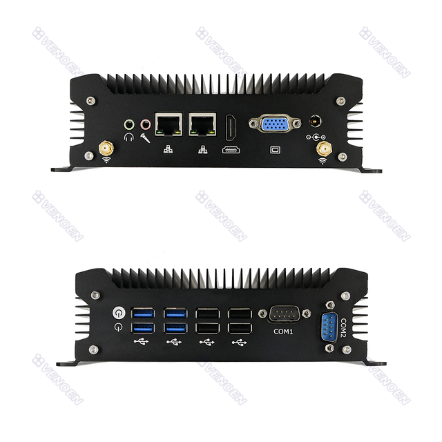 Fanless Mini PC with 8*USB Intel Core i7 4578U i5 7287U i3 6157U ITX Industrial Rugged Computer RS232 HD ML VGA Windows 10 Linux