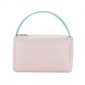 Fashion PU Solid Color Cosmetic Hand-Held Portable <b>Toiletry</b> Bag Large Capacity Waterproof Zipper Travel <b>Storage</b> Bag - Product Image 6