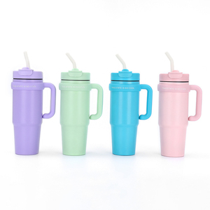 Vaso Térmico de Acero Inoxidable de 30 oz con Logotipo Personalizado, Aislamiento al Vacío, Asa, Pajita y Tapa Antiderrames, Taza de Viaje, Regalo Corporativo - Product Image 1
