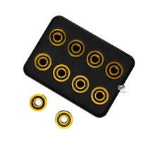 Gold Titanium Rust-free Overlap 11-Ball Si3N4 Micro Ball 608 627 Inline Quad Speed Skate Hybrid Ceramic Bearings Rodamientos