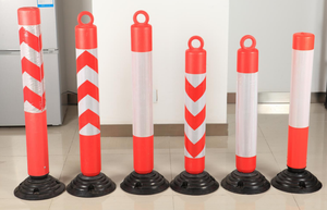 2025 Offre Spéciale <span class=keywords><strong>trafic</strong></span> Flexible doux très visible PE délinéateur d'avertissement en plastique poteau noir avec Base - Product Image 3