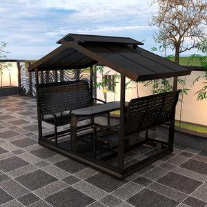 Chức năng Swinging Ghế võng với tán Rocking Chair 4 chỗ ngồi cho Patio <span class=keywords><strong>Swing</strong></span> ngoài trời - Product Image 4