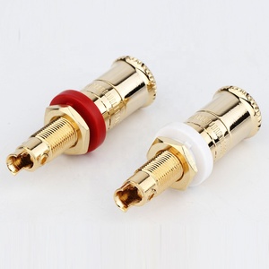 RASANTEK OEM ODM TE004 Bornes de connexion pour haut-parleur en laiton, prises banane femelles plaquées or pour amplificateur Hi-Fi - Product Image 2