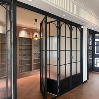 Puerta Plegable de Vidrio de Diseño Francés Elegante, Personalizada, Resistente al Viento y al Agua, para Villa o Apartamento, Interior de Alta Gama, Garantía de 5 Años