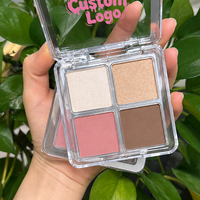 Paleta de Maquillaje Facial 4 en 1 al por Mayor, Kit de Maquillaje Multifuncional, Logotipo Personalizado, Marca Privada, Suministro al por Mayor