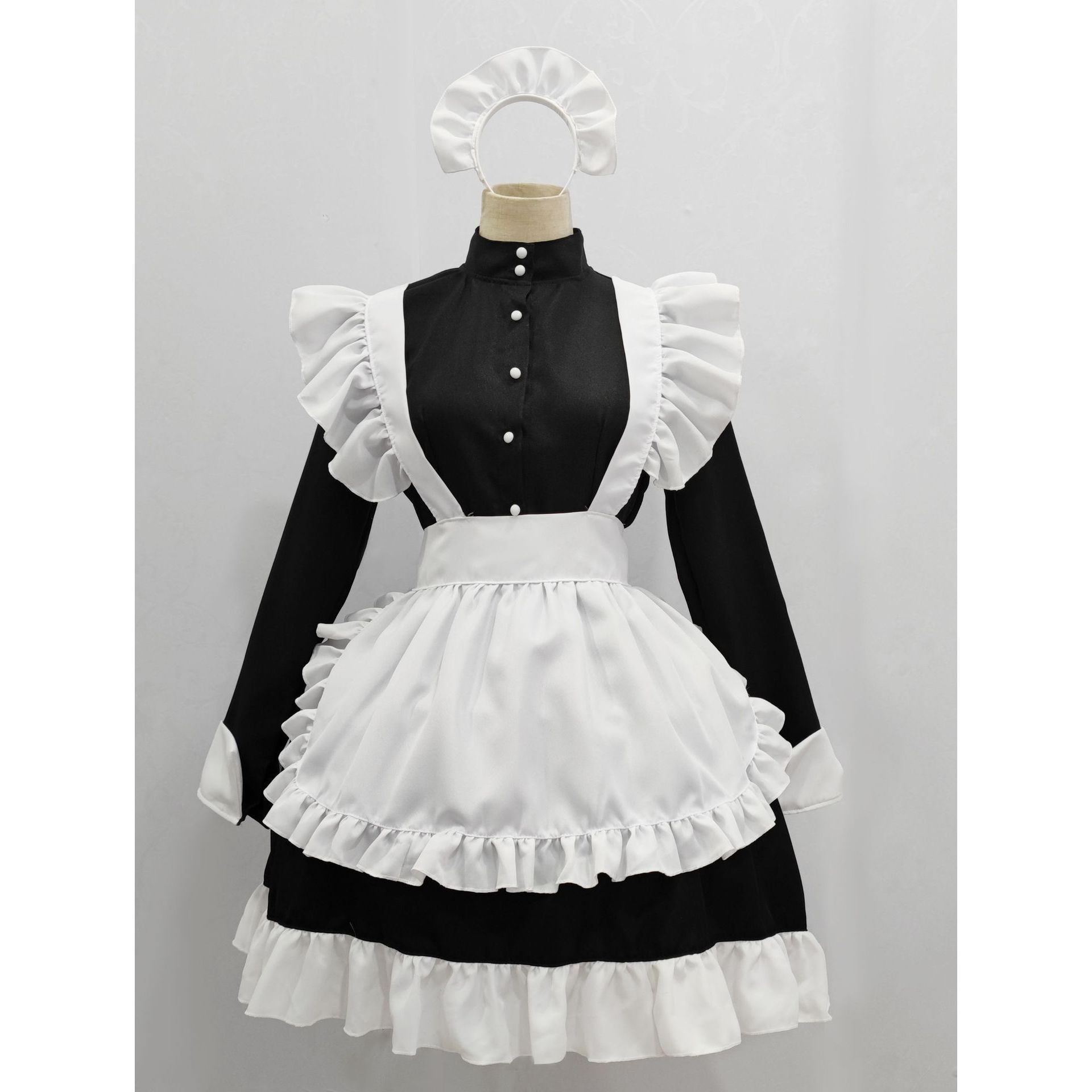 Black [Apron and headdress]