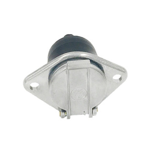 Prise de remorque ronde à 7 broches, femelle, noire, plaquée or, ES2701, connecteur automobile universel - Product Image 3