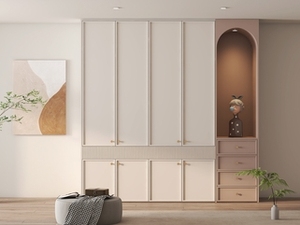 Meubles modulaires modernes de chambre à coucher en bois Armoire design personnalisé - Product Image 4