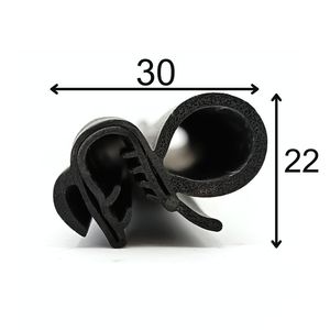 Jinhu deurtrim afdichting randafwerking met zijdelingse verlichting zwarte flexibele PVC trim met EPDM rubberen weersbestendige afdichting diameter aanpasbaar - Product Image 1