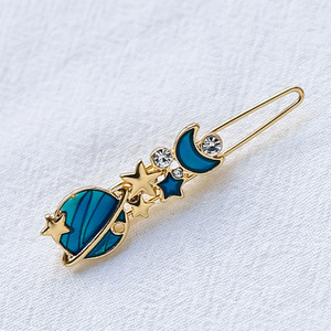 Snap clip ganchosde pelo broche de perlas barret estrella de metal o en forma de corazón de metal peluca de extensión de cabello - Product Image 6