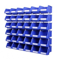 Boîte de rangement industrielle en plastique PP empilable multifonctionnelle, durable, 35L, écologique, 10kg, pour entrepôt et bureau
