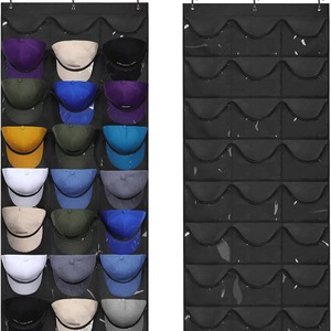 Nouveau support mural carré Amz Hot pour <span class=keywords><strong>rangement</strong></span> de chapeaux, organisateur de porte en tissu, sac suspendu pour casquettes et vêtements - Product Image 2