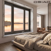 Ventana de Aluminio de Doble Acristalamiento DBIAO Premium con Manivela, Aislamiento Térmico y Protección UV para Cocina y Sala de Estar de Lujo