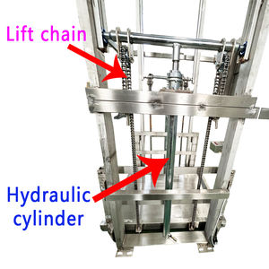 Ascenseur hydraulique de fret sur rail en acier inoxydable de haute qualité personnalisé, certifié CE, grande capacité, ascenseur de fret spécial pour les aliments - Product Image 6