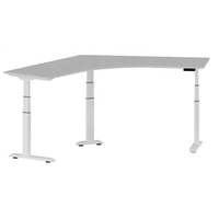 Nouveau style de bureau électrique réglable en hauteur avec panneau en bois convertible et extensible, cadre inclinable à 120 degrés, moderne, pour bureau commercial