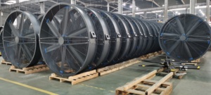 พัดลมอุตสาหกรรมขนาดใหญ่แบบเคลื่อนย้ายได้ ประหยัดพลังงาน HVLS ใบพัดอลูมิเนียมแมกนีเซียมอัลลอยด์ มอเตอร์ IE5 ระดับ IP55 - Product Image 6