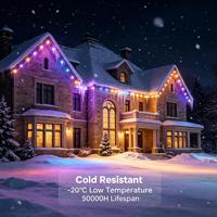 MEKALEO Guirlandes lumineuses intelligentes 50FT IP67 étanches pour extérieur et intérieur, Pâques/Fêtes, avec télécommande/application/commande vocale, rechargeables