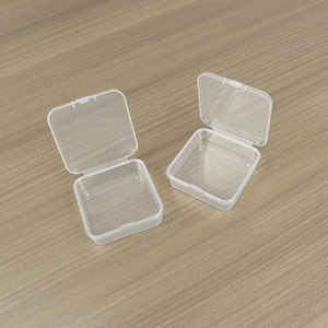 <b>Small</b> Plastic <b>Storage</b> <b>Box</b> 8.5x8.5x2.5cm With Lid For Jewelry Screw Fish Hook Bead Organizer Desktop Container - Product Image 4