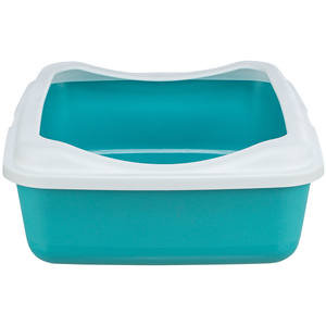 Bandeja Sanitaria Clásica 37 x 15 x 47 cm, Azul Petrol y Blanco, para Gatos - Product Image 4