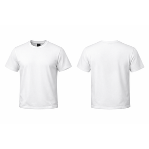 Livraison rapide, t-shirts pour hommes en coton <span class=keywords><strong>pur</strong></span> 250 GSM, vierges, personnalisables, imprimés, col rond, manches courtes, uni, classique, t-shirts amples - Product Image 1