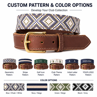 Ceinture de golf décontractée extensible, élégante et portable, prête à la vente, motif personnalisé, idéale pour l'entraînement de golf, les activités de plein air du week-end