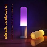 Lampe de table LED d'ambiance avec logo personnalisé, télécommande DMX, pour bar KTV, restaurant, charge USB, 15 couleurs, lumière nocturne