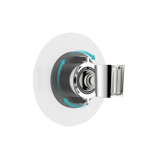Leelongs Easy Installation Adhesive Shower Holder, No Drill Handheld Showerhead Bracket, Adjustable Wall Mount for Bathroom