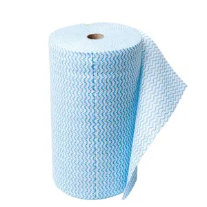 80g 45m per roll super absorbent wave printed spunlace nonwoven fabric chux wipes