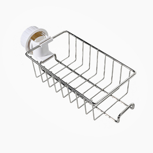 Faucet Stainless Steel Metal Storage Racks Adjustable Sink Sponge Draining Rack Kitchen