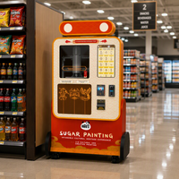 Machine distributrice automatique de peinture au sucre haute efficacité, imprimante d'art sucré en libre-service pour centres commerciaux, magasins, restaurants et événements