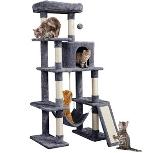 Wooden <strong>Cat</strong> Climbing Frame House Integrated Sisal <strong>Scratching</strong> <strong>Post</strong> <strong>Large</strong> Jumping Platform Minimalist <strong>Cat</strong> Tower Sky Pillar-Foreign - Product Image 4
