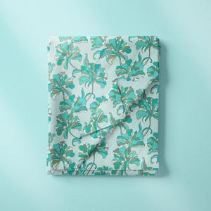 Nouveau tissu imprimé numérique personnalisé en coton biologique 100 % à motif floral 2025 pour robe femme - Product Image 3