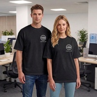 Op maat geborduurde T-shirts voor medewerkers, 100% katoen, zakelijke T-shirts met logo, werkkleding, oversized logo shirts in bulk, heren T-shirts
