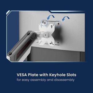Bras de moniteur double pour jeux LDT114-C024UC, <span class=keywords><strong>support</strong></span> de fixation de bureau en aluminium, ressort mécanique, <span class=keywords><strong>support</strong></span> <span class=keywords><strong>VESA</strong></span>, compatible avec les écrans de 17 à 35 pouces - Product Image 4